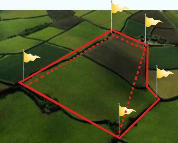 Уточнение границ земельного участка с увеличением площади